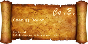 Cserny Bodor névjegykártya